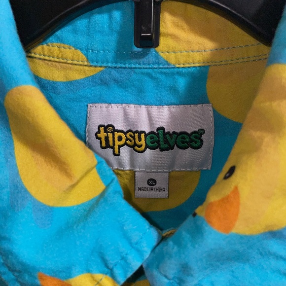 Tipsy Elves MEN'S RUBBER DUCKY HAWAIIAN SHIRT - Picture 4 of 6